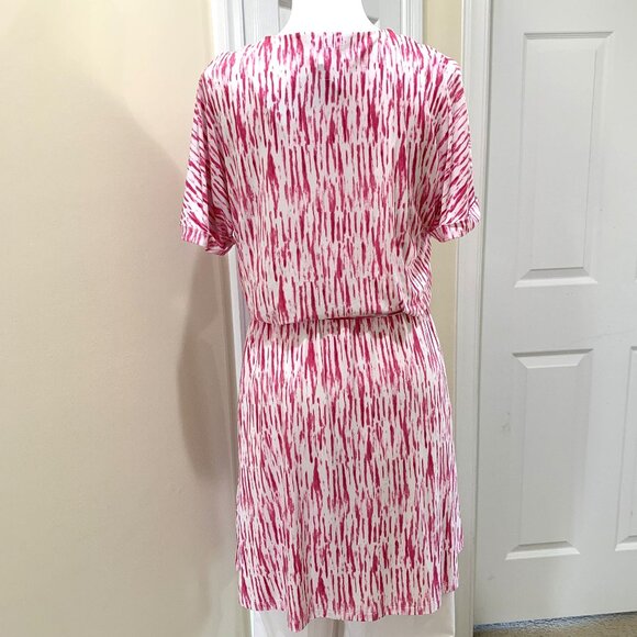NWT Inc. Dress Pink Slip-on Lightweight Midi Women Short Sleeves Size Medium - Picture 5 of 12